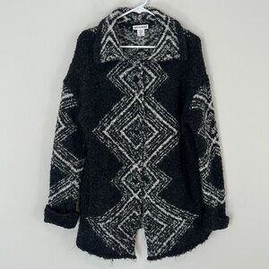 Artisan Ny Wool/Alpaca Blend Chunky Button Down Sweater